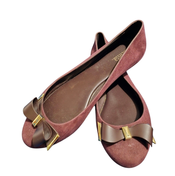 Melissa Shoes - Melissa Velvet Purple Bow Rubber Flats US 9 EU 40